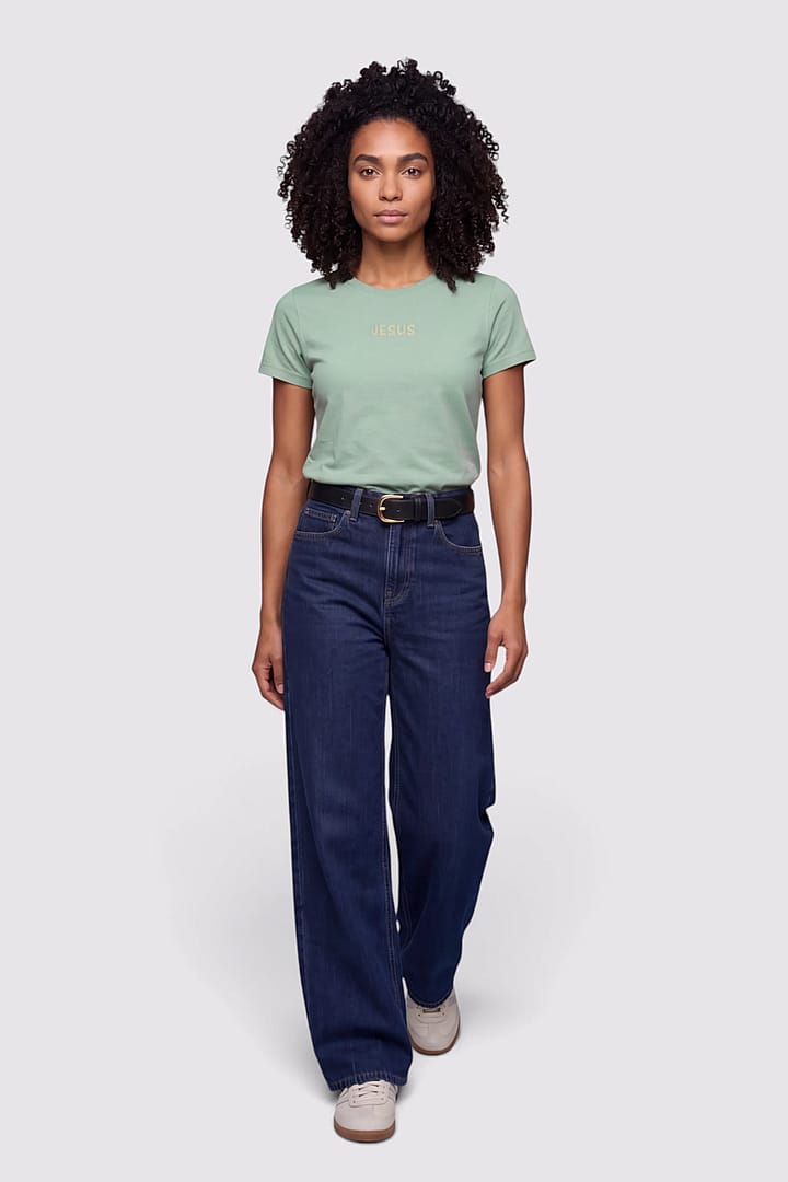 T-Shirt Com Escrita Jesus - Feminino
