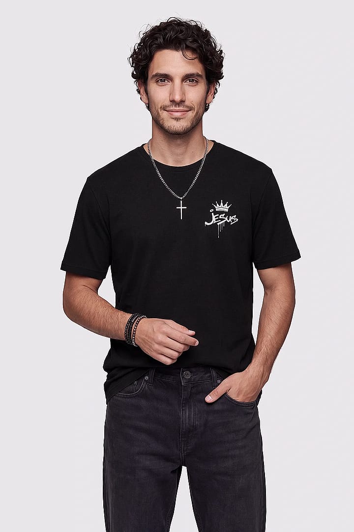 Camiseta Oversized Jesus - Masculino