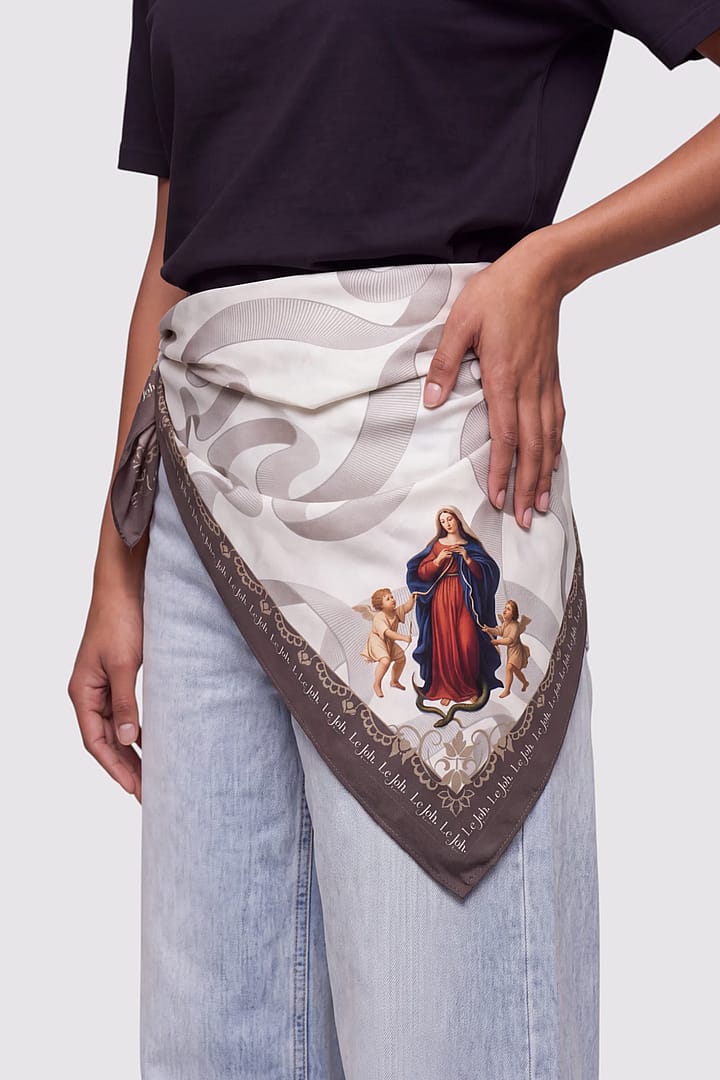 Lenço Feminino Desatadora de Nós Off-white