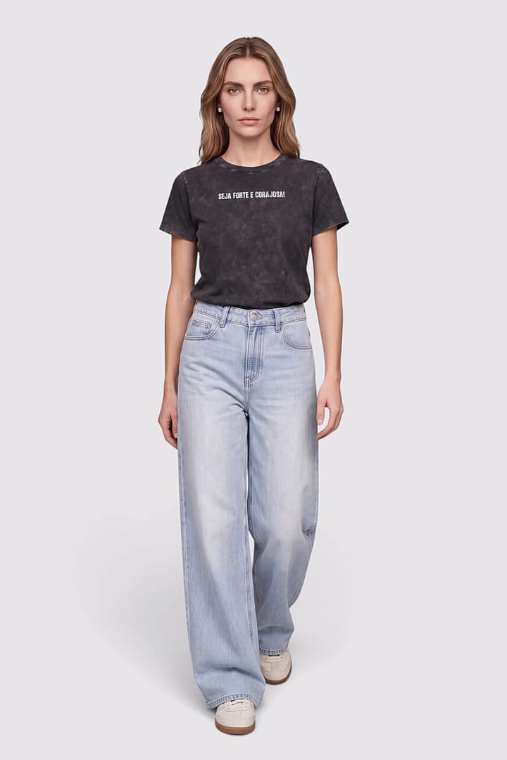 T-Shirt  Seja Forte E Corajosa - Feminino