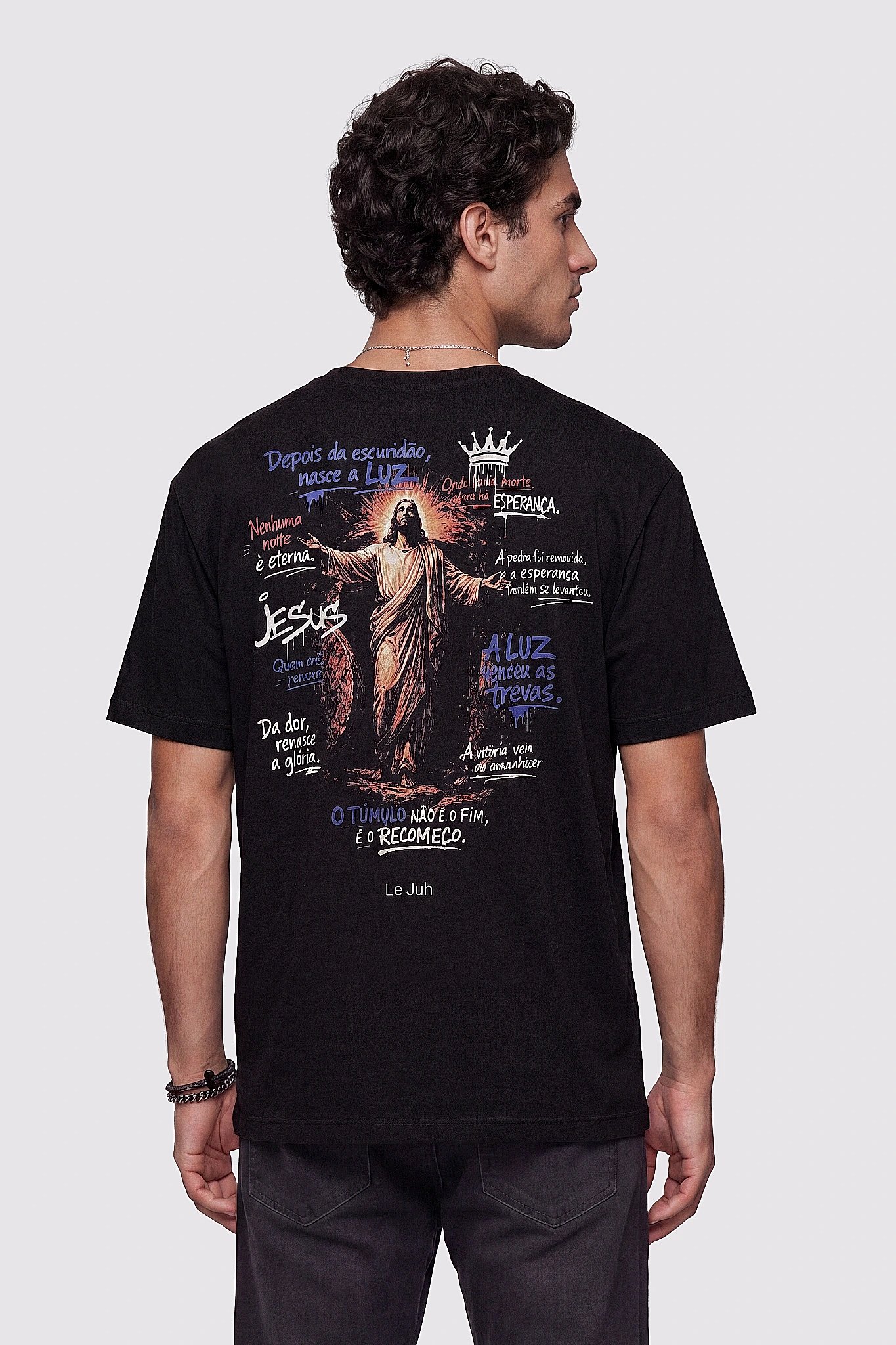Camiseta Oversized Jesus - Masculino